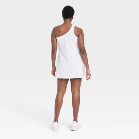 Women's Asymmetrical Dress - All in Motion White L - Picture 3 of 4